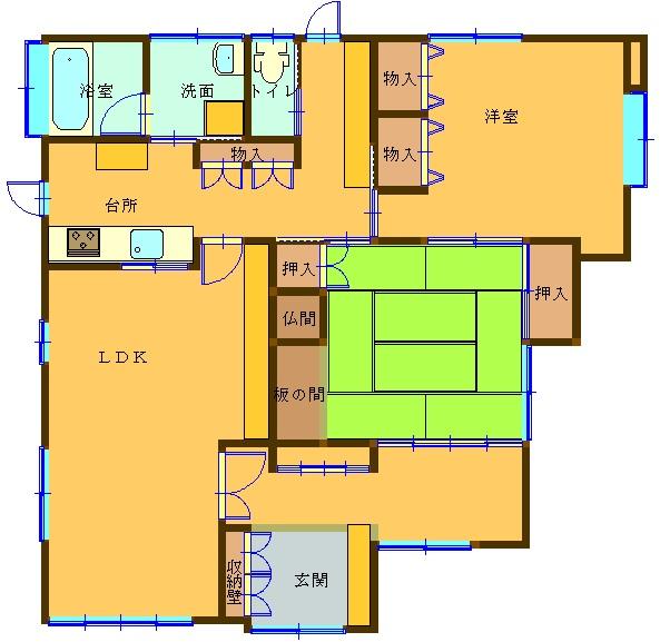 Floor plan. 39,800,000 yen, 2LDK, Land area 252.72 sq m , Building area 92.46 sq m