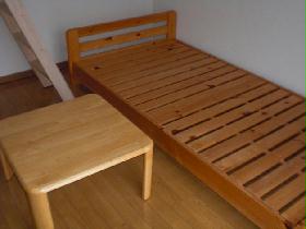 Living and room. Bed