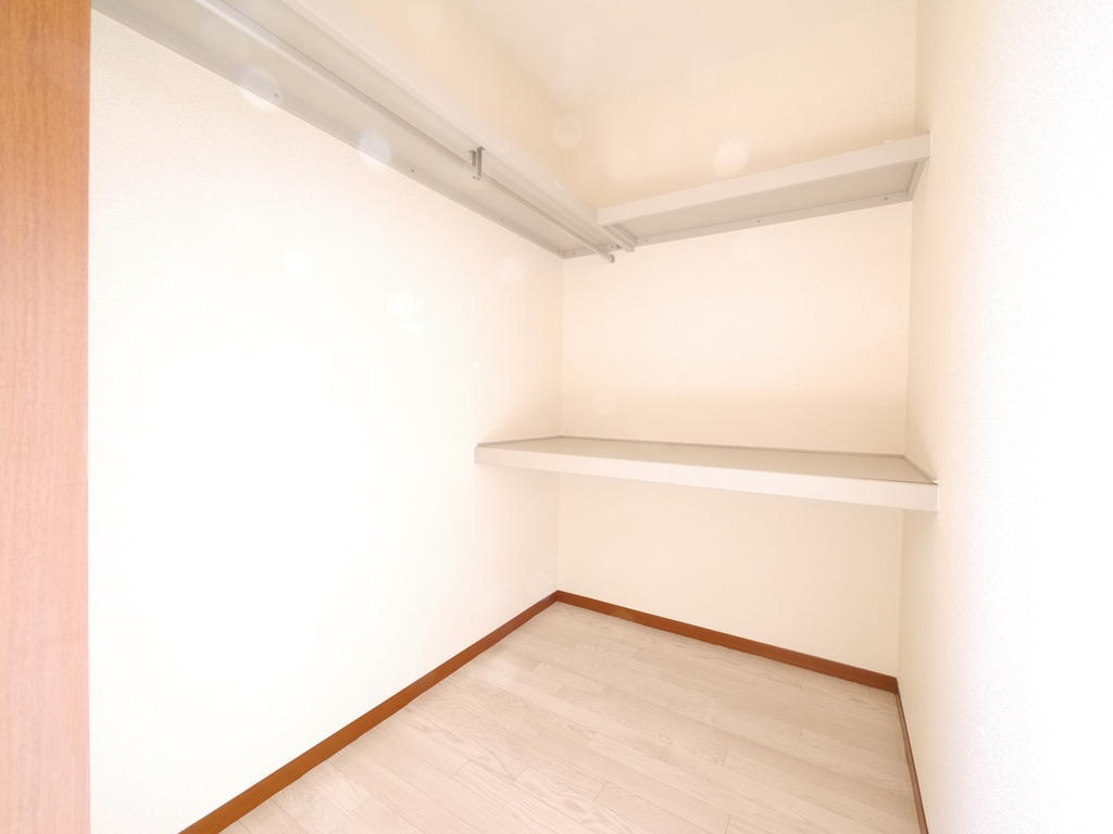 Receipt. Large walk-in closet. We need not kept the storage furniture