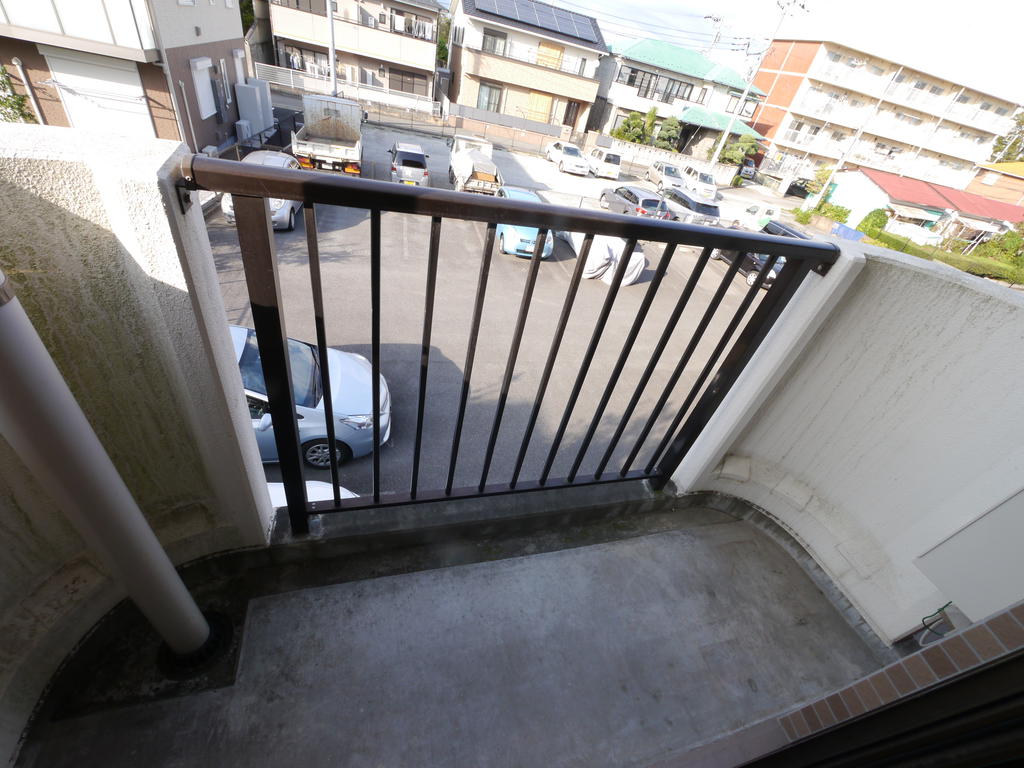 Balcony. The north side of the balcony. Put a little thing.