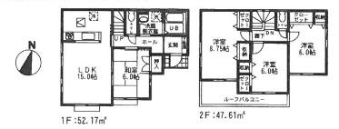 Floor plan. (3 Building), Price 25,800,000 yen, 4LDK, Land area 127.91 sq m , Building area 99.78 sq m