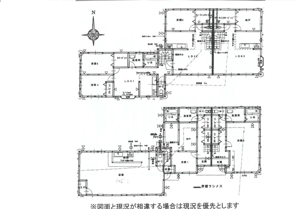 Floor plan. 95 million yen, 5LLDDKK + 2S (storeroom), Land area 354.17 sq m , Building area 305.56 sq m