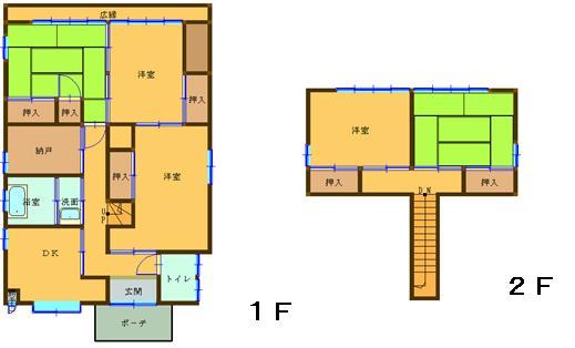 Floor plan. 16.8 million yen, 5LDK + S (storeroom), Land area 199.66 sq m , Building area 95.19 sq m