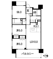 Floor: 2LD ・ K + S + WIC, the occupied area: 65.69 sq m
