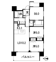Floor: 2LD ・ K + S + WIC, the occupied area: 66.11 sq m