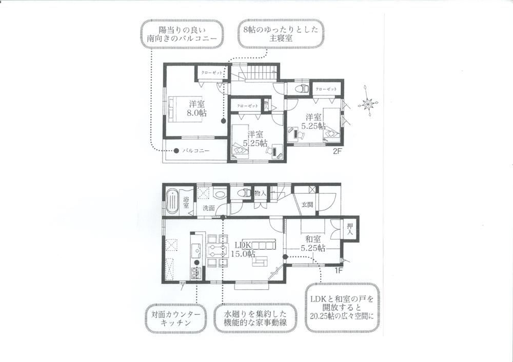 Floor plan. 19,800,000 yen, 4LDK, Land area 118.93 sq m , Building area 97.29 sq m