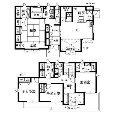 Floor plan. 57,800,000 yen, 4LDK, Land area 220.46 sq m , Building area 146.84 sq m floor plan
