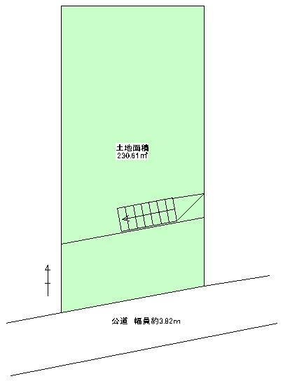 Compartment figure. Land price 43,320,000 yen, Land area 230.61 sq m