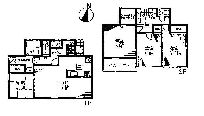 Floor plan. 18,800,000 yen, 4LDK, Land area 100.99 sq m , Building area 99.36 sq m