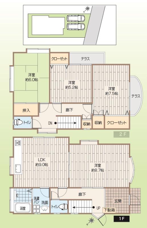 Floor plan. 26,800,000 yen, 4DK, Land area 112.5 sq m , Building area 86.54 sq m