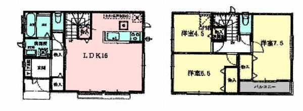 Floor plan. 31,800,000 yen, 3LDK, Land area 110.91 sq m , Building area 84.46 sq m