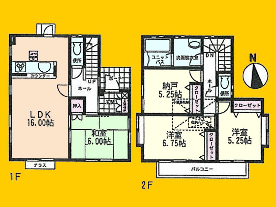 Floor plan. (4 Building), Price 31,800,000 yen, 3LDK+S, Land area 118.04 sq m , Building area 93.57 sq m