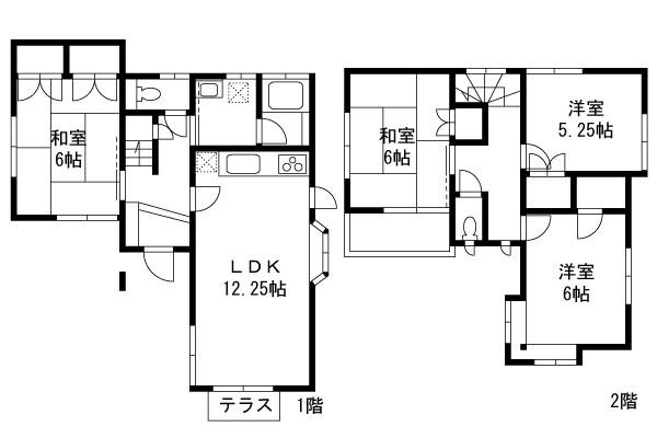 Floor plan. 26,800,000 yen, 4LDK, Land area 108.04 sq m , Building area 86.11 sq m