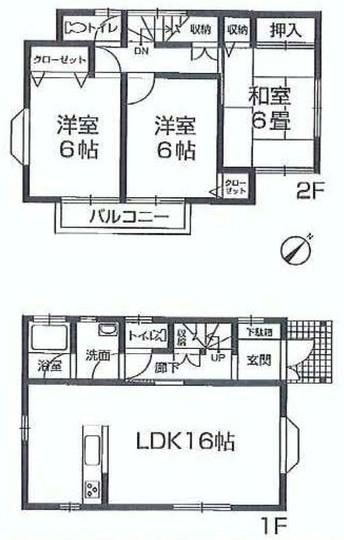 Floor plan. 20.8 million yen, 3LDK, Land area 100.17 sq m , Building area 81.8 sq m