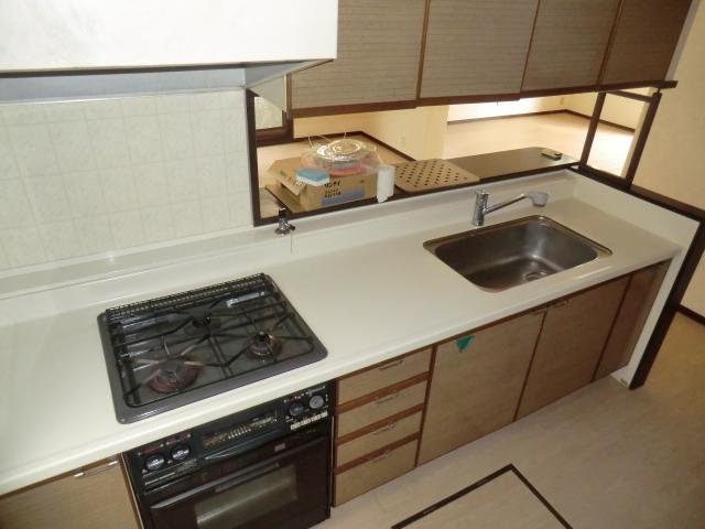 Kitchen. Happy to wife, Easy-to-use face-to-face kitchen. 