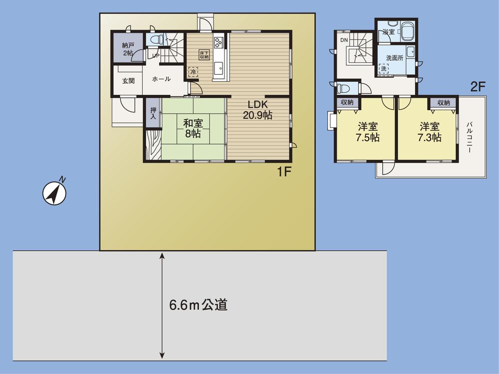 Floor plan. 34,800,000 yen, 3LDK + S (storeroom), Land area 198 sq m , Building area 121.02 sq m floor plan