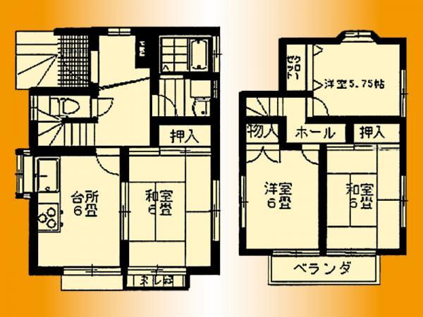 Floor plan. 13.3 million yen, 4DK, Land area 73.62 sq m , Building area 73.53 sq m