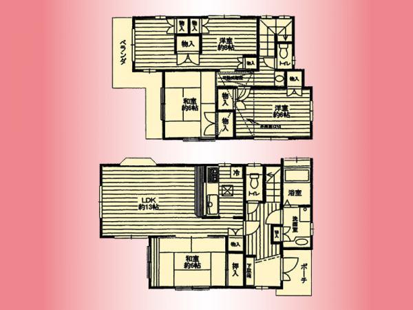 Floor plan. 21.9 million yen, 4LDK, Land area 131.82 sq m , Building area 104.92 sq m