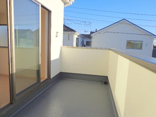 Balcony. You can enter and exit from the wide balcony 2 rooms.