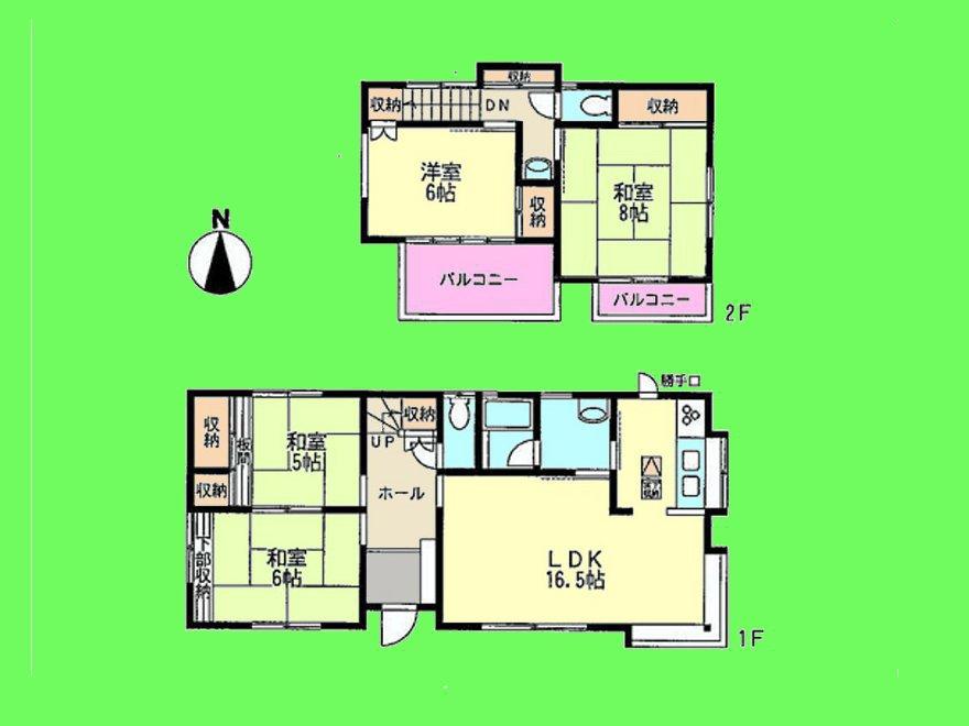 Floor plan. 28.8 million yen, 4LDK, Land area 155.55 sq m , Building area 99.25 sq m