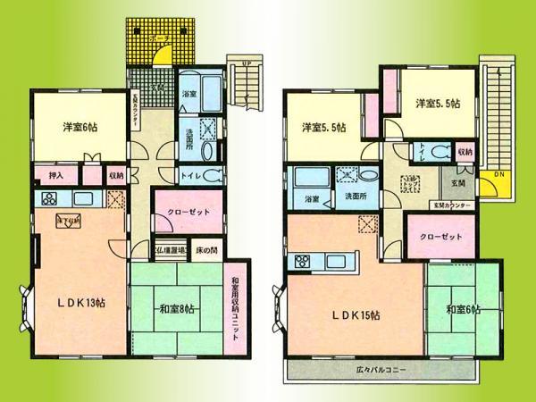 Floor plan. 34,800,000 yen, 7LDK, Land area 181.72 sq m , Building area 166.8 sq m