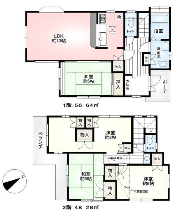 Floor plan. 20,900,000 yen, 4LDK, Land area 131.82 sq m , Building area 104.92 sq m floor plan