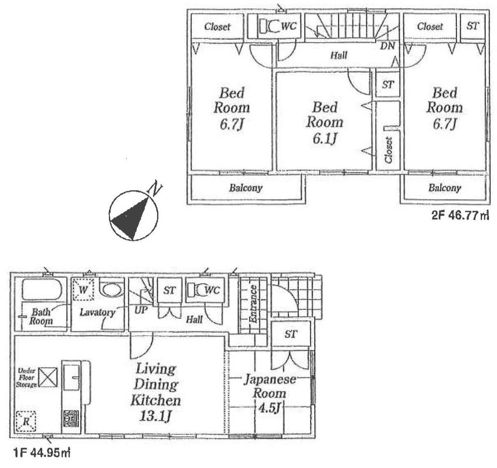 Floor plan. (3 ●), Price 26.7 million yen, 4LDK, Land area 125 sq m , Building area 106.72 sq m