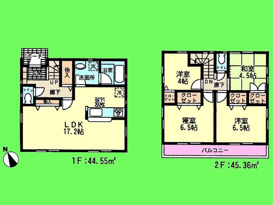 Floor plan. (3 Building), Price 29,800,000 yen, 4LDK, Land area 120.28 sq m , Building area 89.91 sq m
