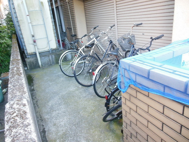 Parking lot. Bicycle-parking space