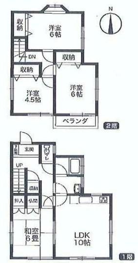 Floor plan. 14.8 million yen, 4LDK, Land area 105 sq m , Building area 80.31 sq m