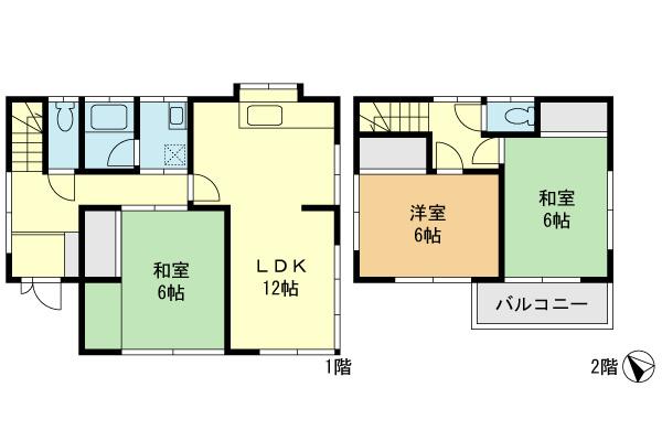 Floor plan. 15.5 million yen, 3LDK, Land area 125.09 sq m , Building area 77.65 sq m