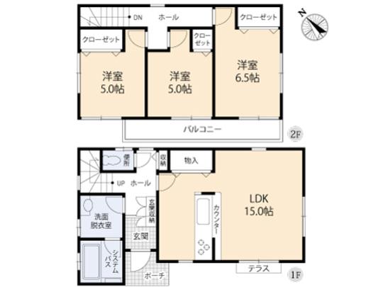 Floor plan. 25,500,000 yen, 3LDK, Land area 100.19 sq m , Building area 79.7 sq m floor plan
