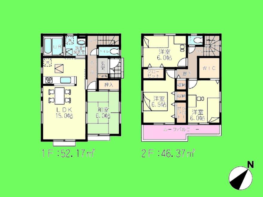 Floor plan. (7 Building), Price 22,800,000 yen, 4LDK, Land area 135.25 sq m , Building area 98.54 sq m