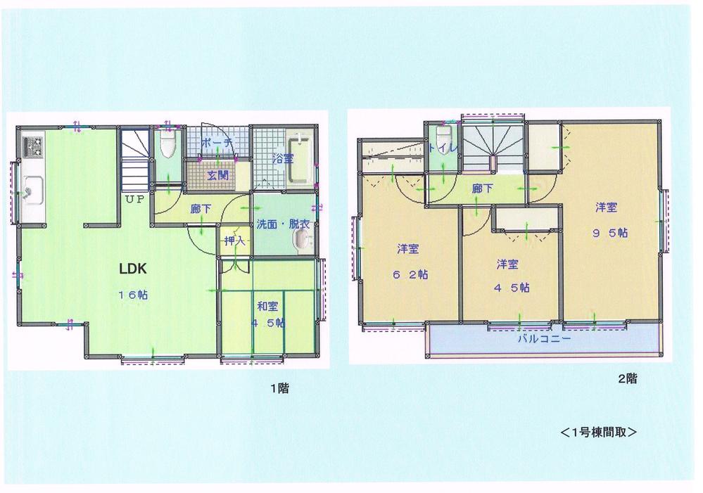Floor plan. (1 Building), Price 23.8 million yen, 4LDK, Land area 100.99 sq m , Building area 92.73 sq m