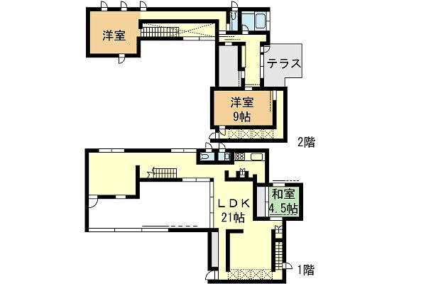 Floor plan. 97 million yen, 5LDK, Land area 245.61 sq m , Subdivision taken between the building area 183.03 sq m