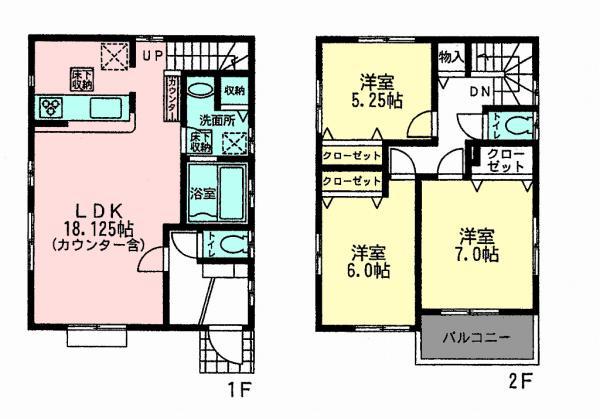 Floor plan. 31,900,000 yen, 3LDK, Land area 109.01 sq m , Building area 90.05 sq m