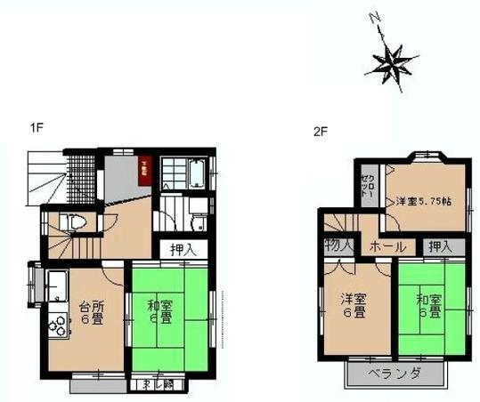 Floor plan. 13.3 million yen, 4DK, Land area 73.62 sq m , Building area 73.53 sq m