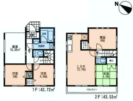 Floor plan. (2), Price 22,800,000 yen, 3LDK, Land area 72.67 sq m , Building area 86.25 sq m