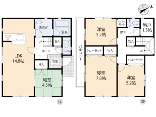 Floor plan. 28.8 million yen, 4LDK, Land area 120.37 sq m , Building area 95.98 sq m floor plan