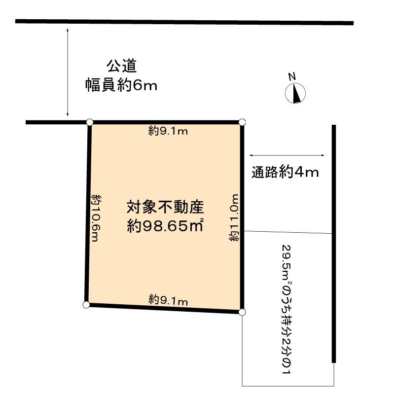 Compartment figure. Land price 26,800,000 yen, Land area 98.65 sq m