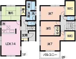 Floor plan. 31,800,000 yen, 4LDK, Land area 100.24 sq m , Building area 99.15 sq m 6 Building Floor Plan