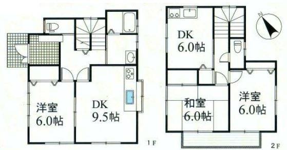 Floor plan. 18,800,000 yen, 4DK, Land area 130.74 sq m , Building area 87.03 sq m
