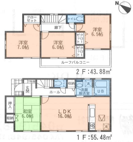 Floor plan. (6), Price 26,300,000 yen, 4LDK, Land area 120.24 sq m , Building area 99.36 sq m