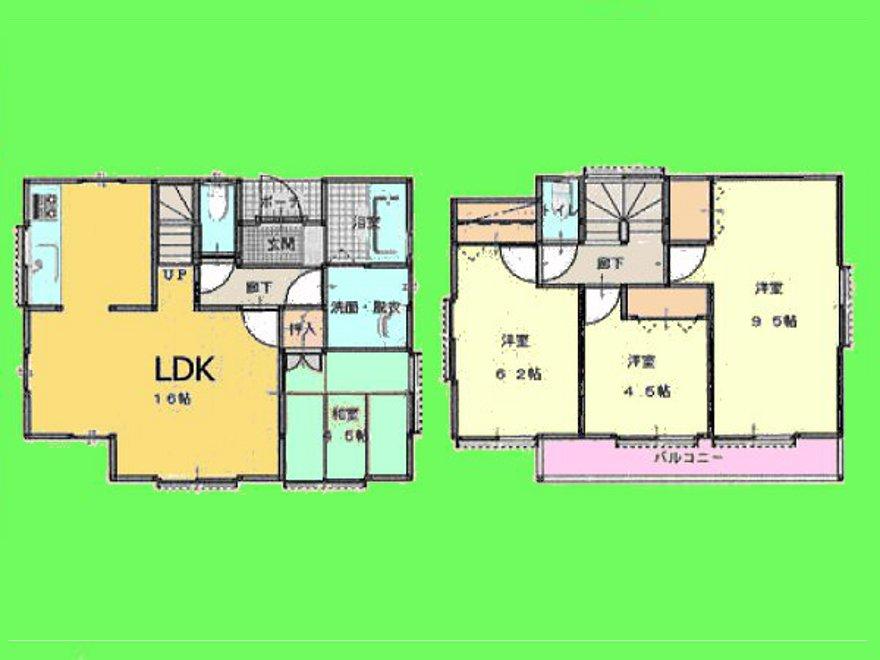 Floor plan. (1 Building), Price 23.8 million yen, 4LDK, Land area 100.99 sq m , Building area 92.73 sq m