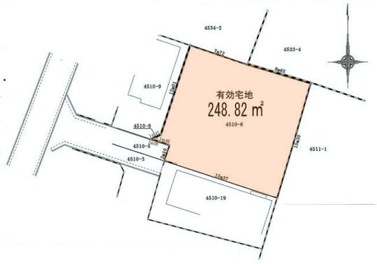 Compartment figure. Land price 24,800,000 yen, Land area 248.82 sq m