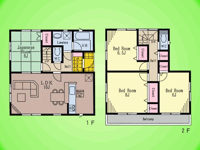 Floor plan. 26,800,000 yen, 4LDK, Land area 151.01 sq m , Is a floor plan of the building area 95.58 sq m easy-to-use 4LDK ☆ 