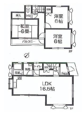 Floor plan. 20.8 million yen, 3LDK, Land area 101.91 sq m , Building area 80.11 sq m