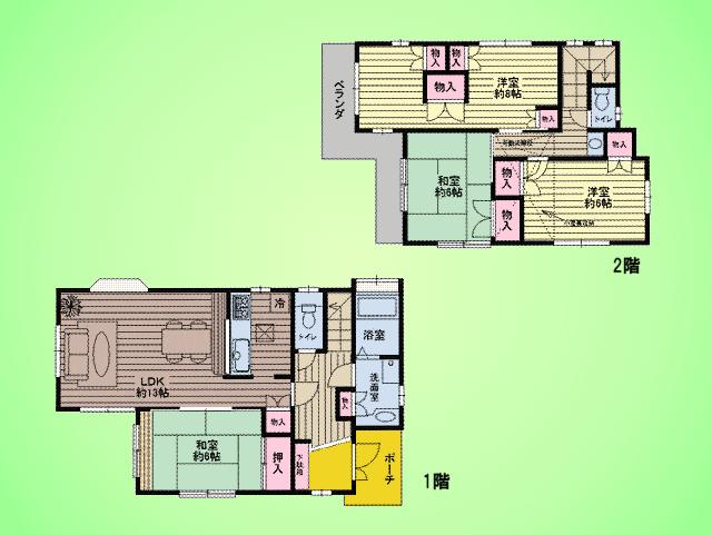 Floor plan. 21.9 million yen, 4LDK, Land area 131.82 sq m , Building area 104.92 sq m