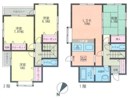 Floor plan. 24.5 million yen, 4LDK, Land area 110.48 sq m , Building area 101.02 sq m