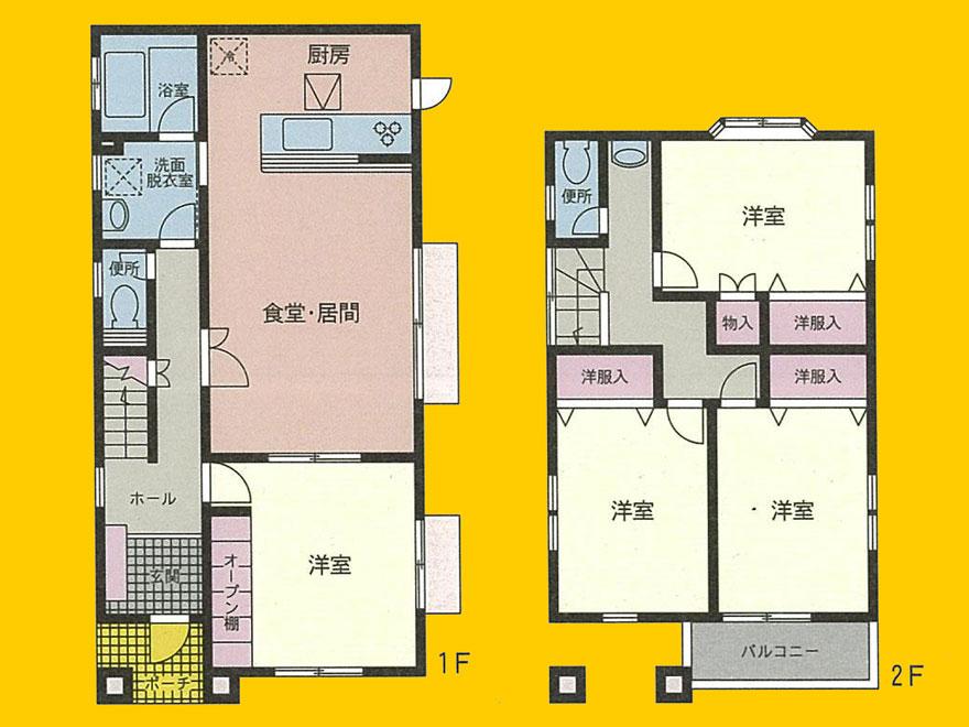 Floor plan. 29.5 million yen, 4LDK, Land area 133.02 sq m , Building area 102.67 sq m